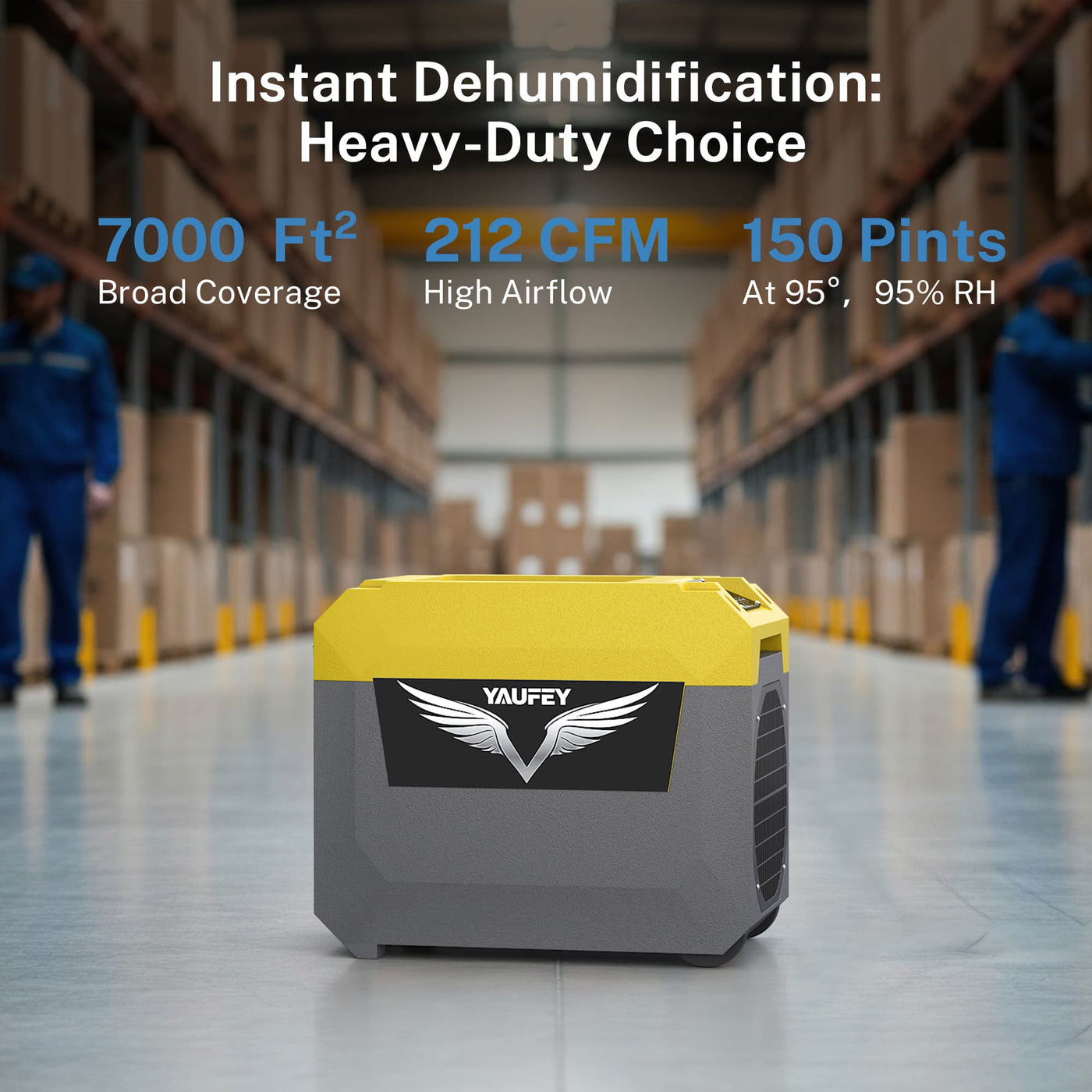 150 PPD Professional-Grade Dehumidifier with Pump, Commercial dehumidification for Basement Warehouse & Job Sites