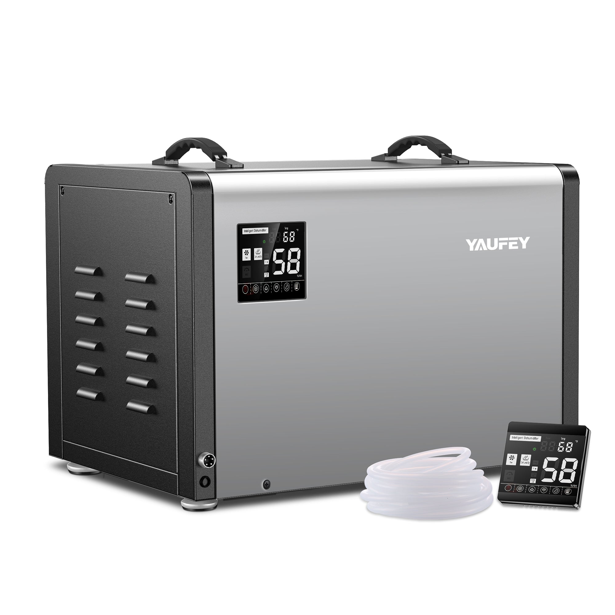 Yaufey 158 Pints Commercial Dehumidifier with Pump and Drain Hose for Crawlspace, Basements, Industrial Spaces