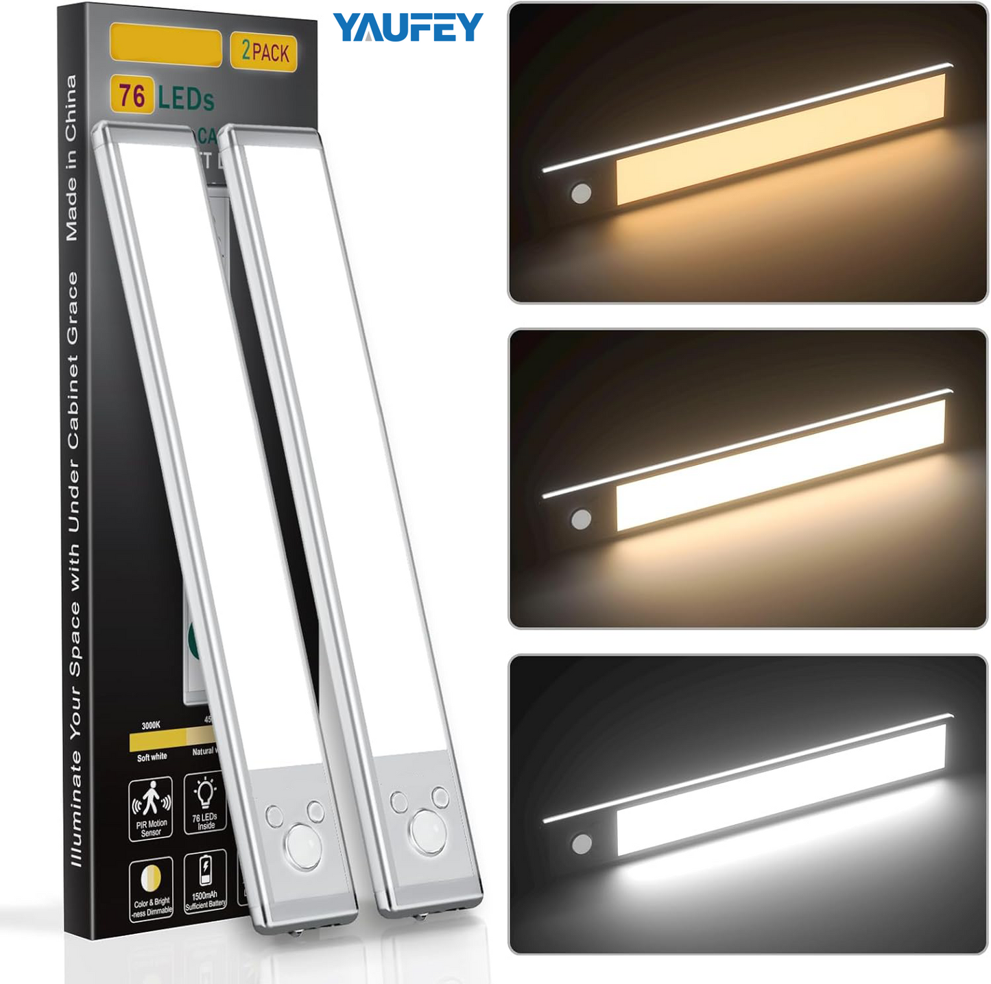 Yaufey Lamps, LED Luminaires, Lighting Apparatus, namely, Lighting Installations