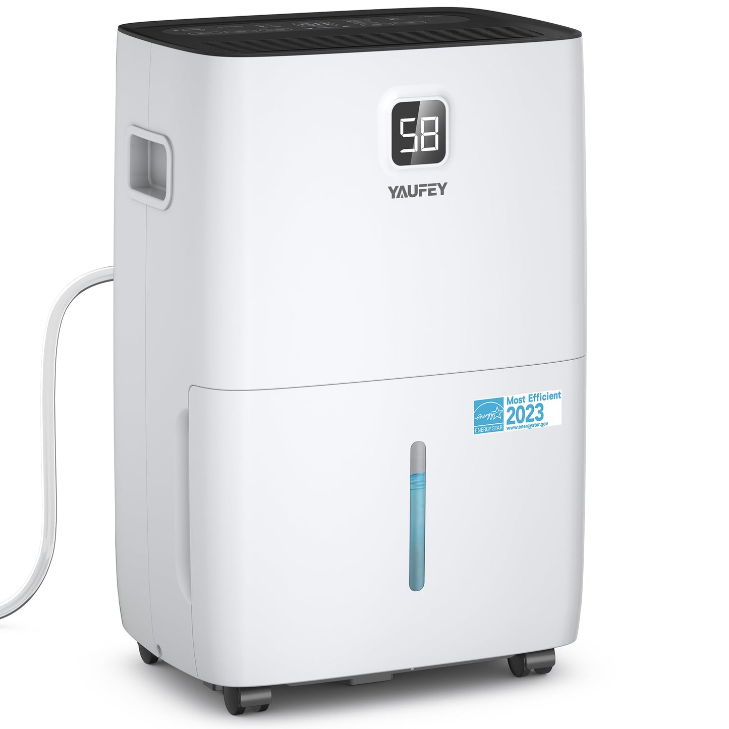 Yaufey 120-Pint Energy Star Dehumidifier for Home, Basement and Large Rooms up to 6000 Sq. Ft, Powerful and Quiet, with Timer, Intelligent Humidity Control, Drain Hose and Large Water Tank(Model: JD025Q-120)