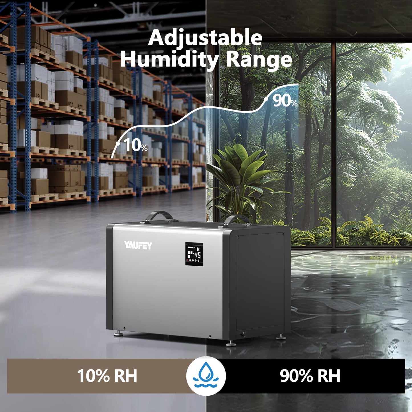 Yaufey 216 Pints Crawlspace Dehumidifier with Pump (Model: AYD3.5DPM)