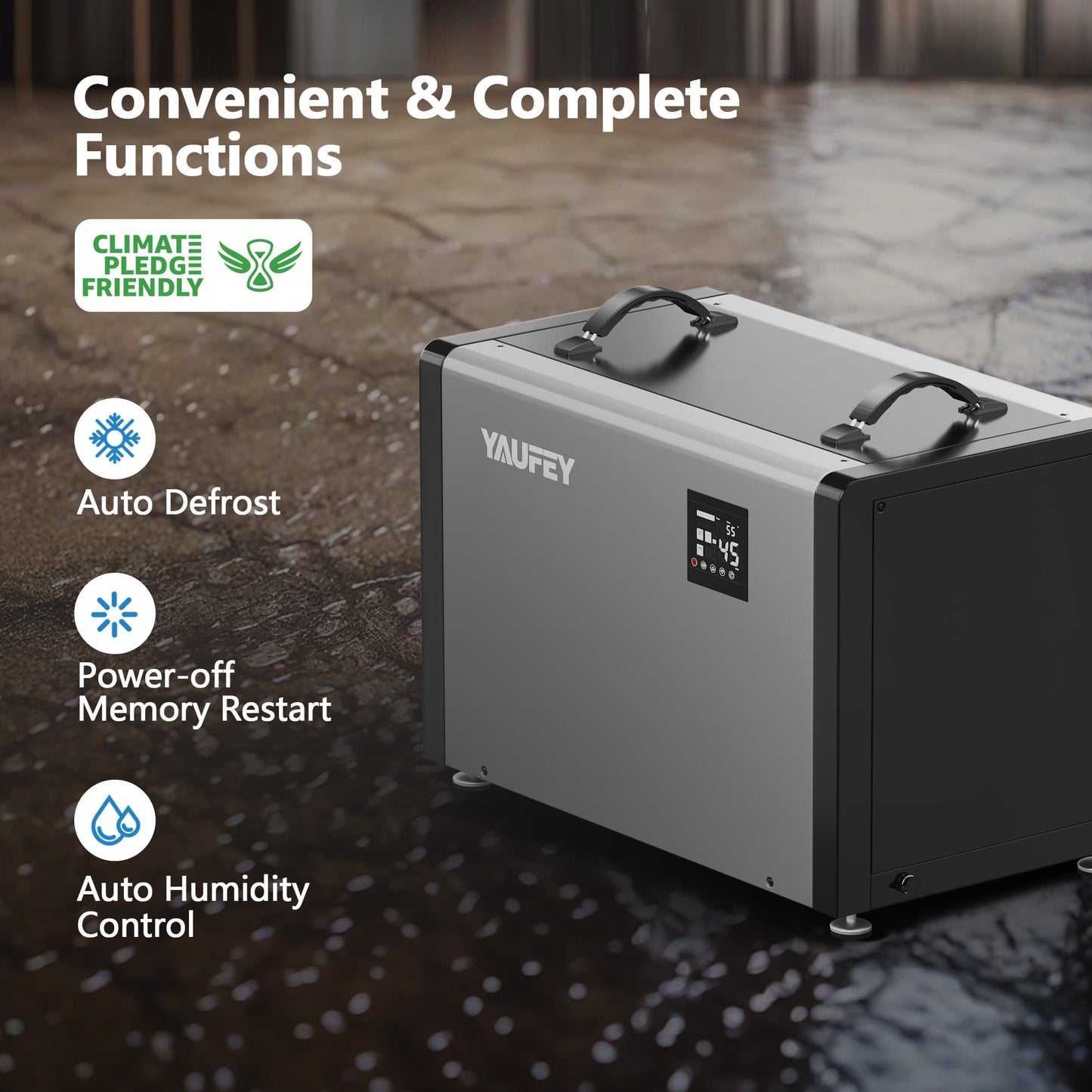 Yaufey 216 Pints Crawlspace Dehumidifier with Pump (Model: AYD3.5DPM)