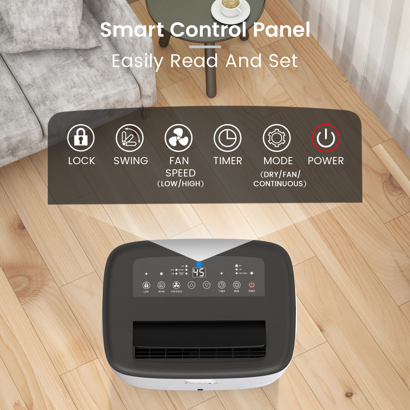 Yaufey 150 Pints Energy Star Dehumidifier for Basement, Home and Room up to 7000 Sq. Ft., with Drain Hose, Timer, Intelligent Humidity Control and Large Water Tank