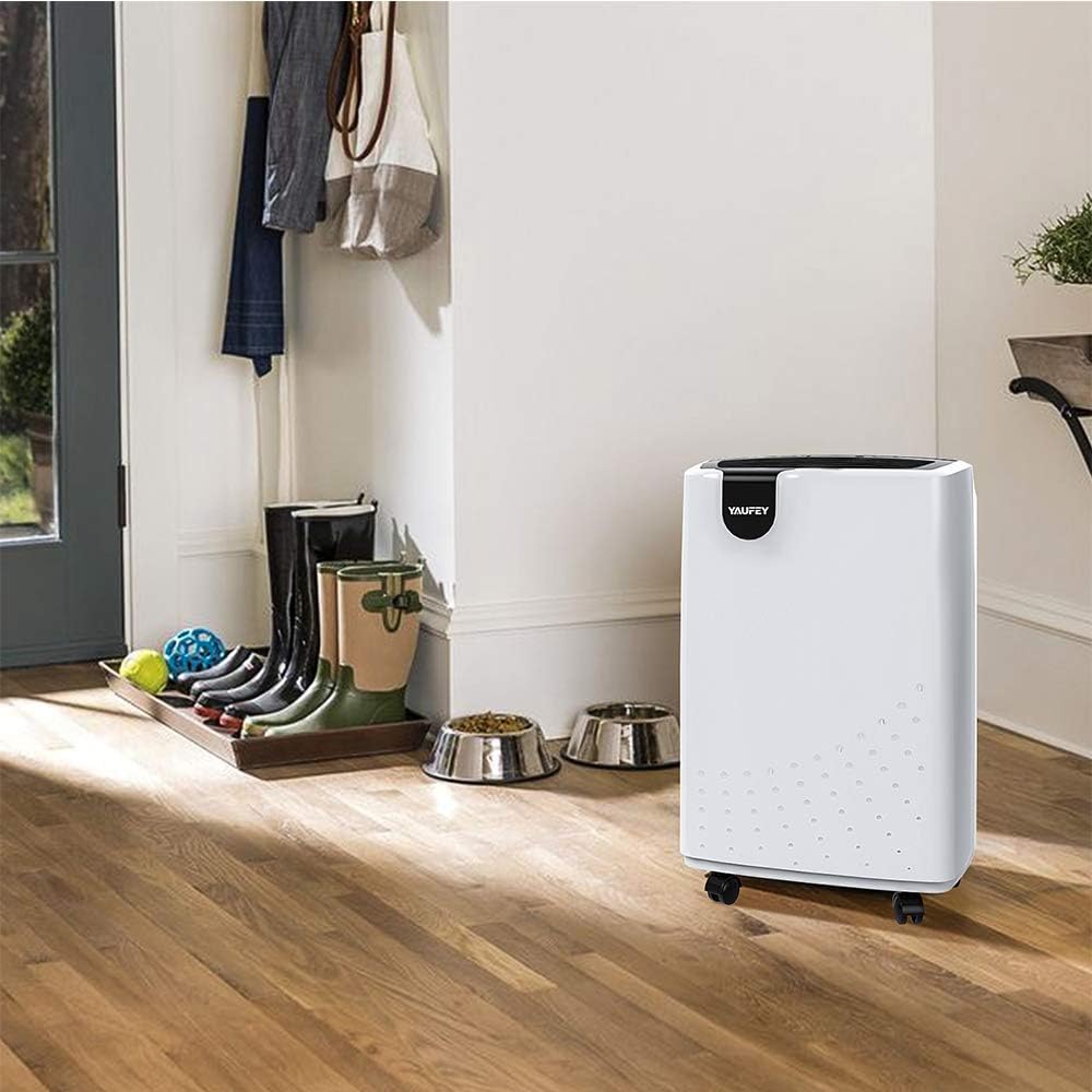 Yaufey 32.7 Pints Home Dehumidifier with Drain Hose, up to 2,500 Sq. Ft. Space Covered (Model: PD161D)