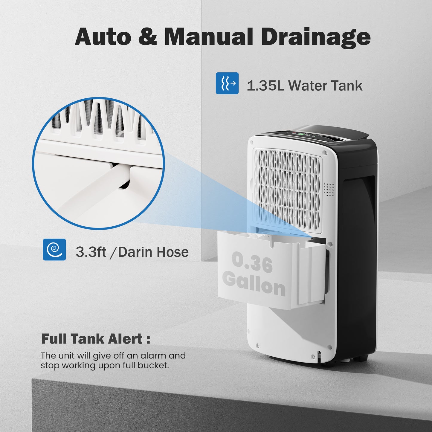 30 Pints Home Dehumidifier for Space up to 2,500 Sq. Ft (Model: AD1903)