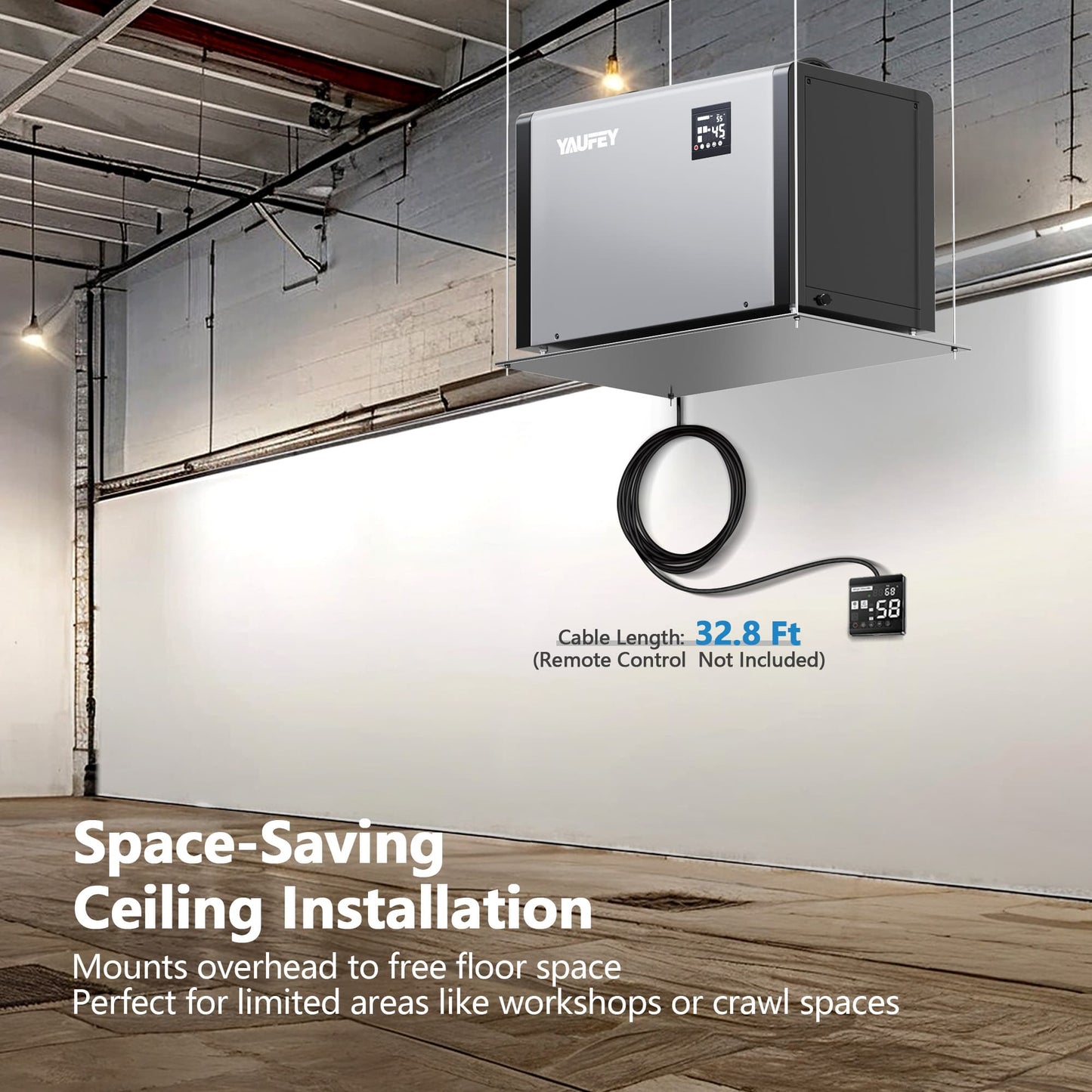 Yaufey 216 Pints Crawlspace Dehumidifier with Pump (Model: AYD3.5DPM)