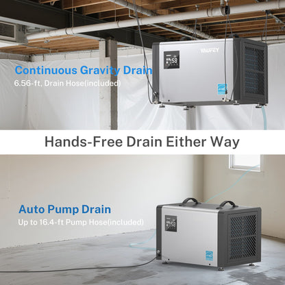 Yaufey 70 Pints Crawlspace Dehumidifier with Pump and ENERGY STAR Efficiency