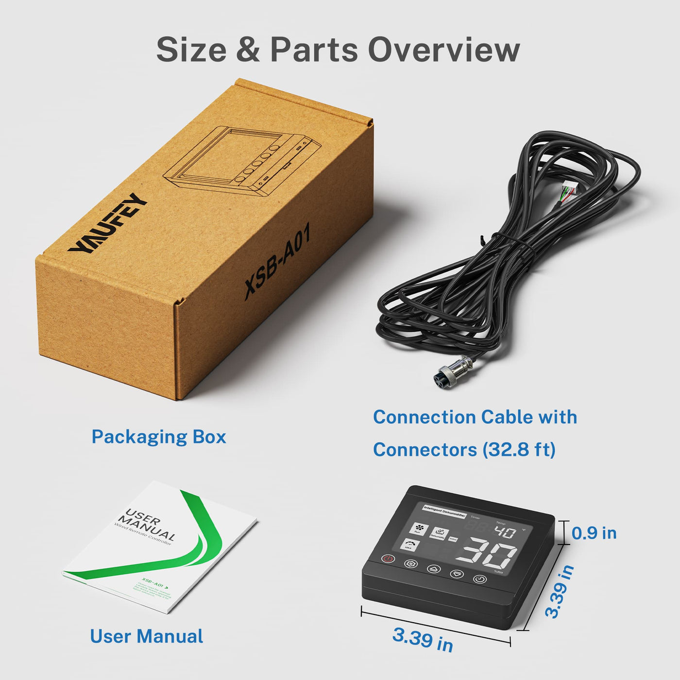 Wired Remote Controller for Yaufey Crawlspace Dehumidifiers