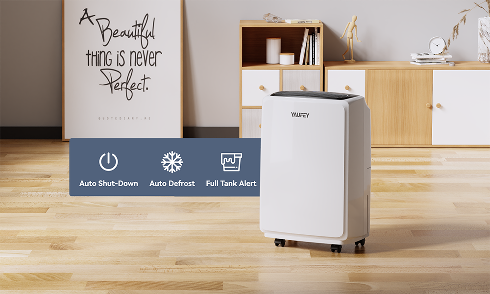 This home dehumidifier can remove up to 32.7 pints moisture from the air per day. It suitable for home, bedroom and basement.